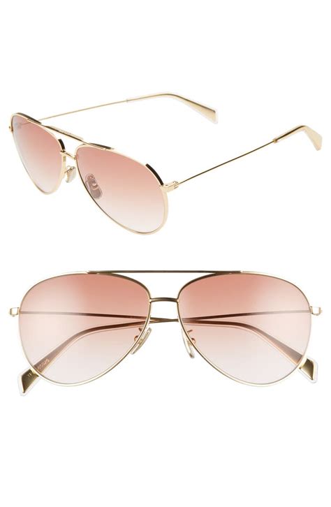 celine 59mm aviator sunglasses|nordstrom Celine sunglasses.